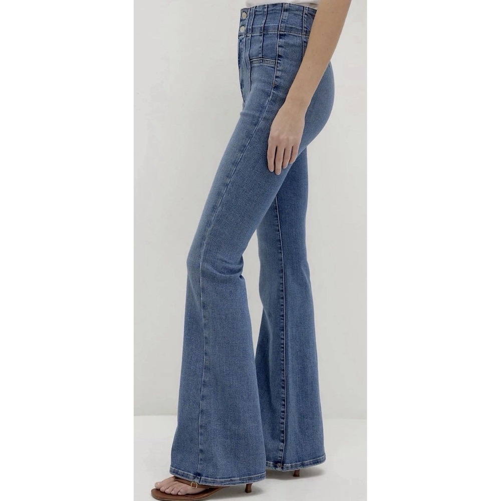Free People Jeans We the Free Jayde Flare Leg Ultra High Rise 28X34 Mislabeled